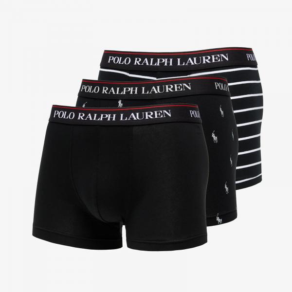 Boxerky Ralph Lauren Classics 3 Pack Trunks Black/ Black/ White/ Black M
