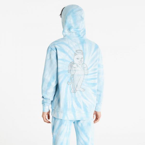 RIPNDIP Sent From Heaven Hoodie Light Blue Spiral Dye