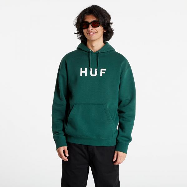 HUF Essentials OG Logo Hoodie Forest Green