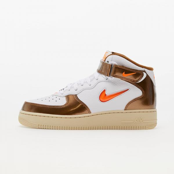 Nike Air Force 1 Mid QS White/ Total Orange-Ale Brown-Beach