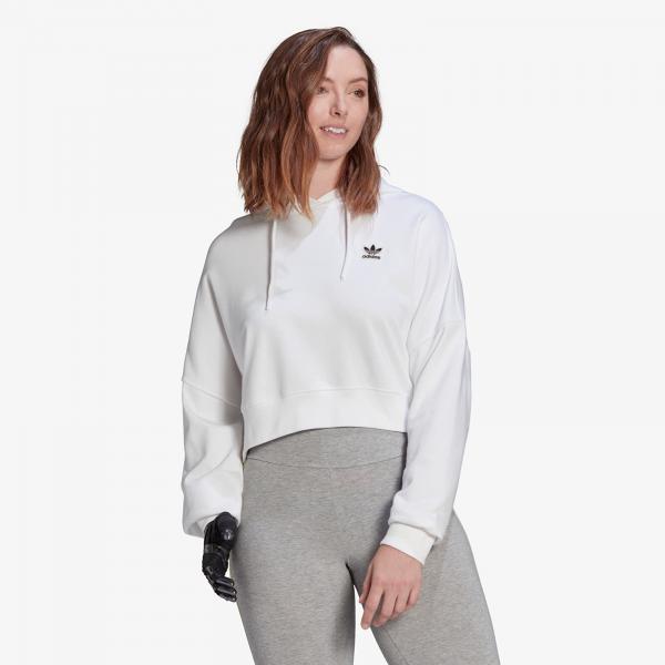 adidas Cropped Hoodie White