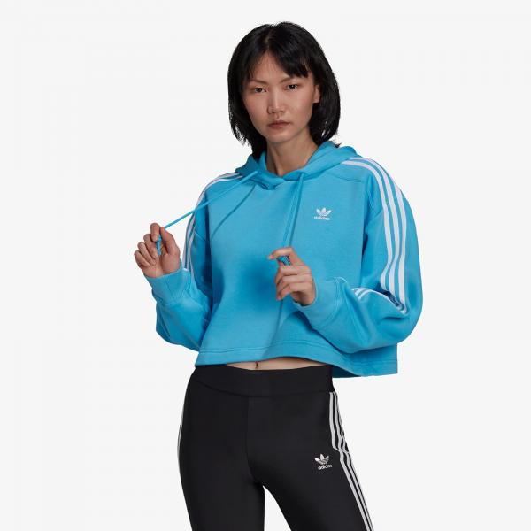 adidas Originals Adicolor Classics Cropped Hoodie Blue