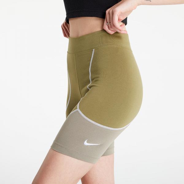 Šortky Nike Sportswear Graphic Bike Shorts Pilgrim/ Matte Olive/ White/ White XS