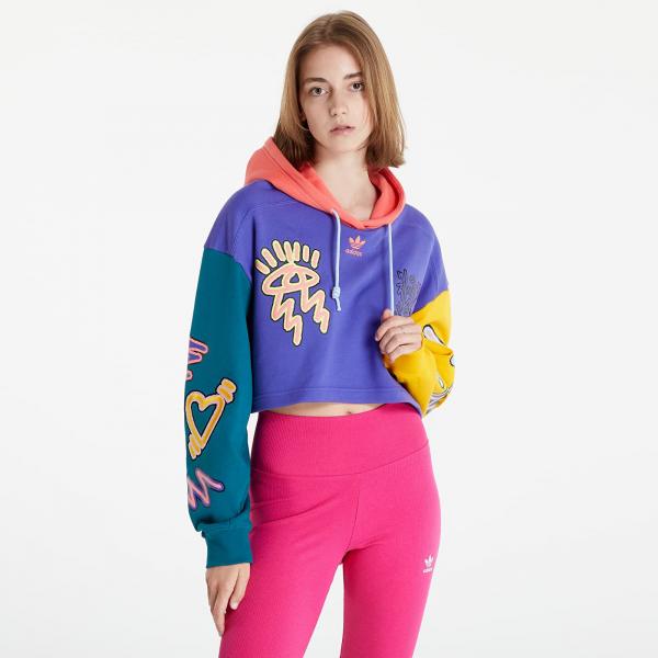 adidas Love Unites Crop Hoodie Purple