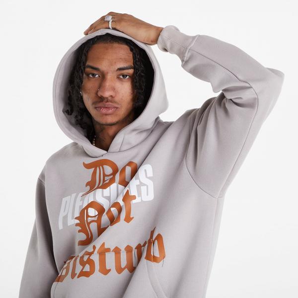 PLEASURES Do Not Disturb Hoodie Silver