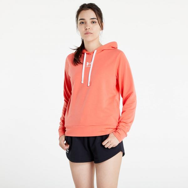 Under Armour Rival Terry Hoodie Vermillion/ White