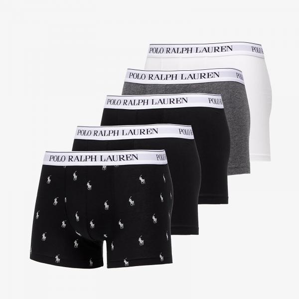 Boxerky Polo Ralph Lauren Stretch Cotton Five Classic Trunks Black/ Grey/ White S