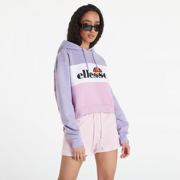 ellesse Allesandro Cropped Hoody Purple/ White/ Pink