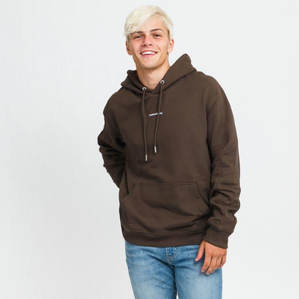 CALVIN KLEIN JEANS M Micro Branding Hoodie Dark Olive
