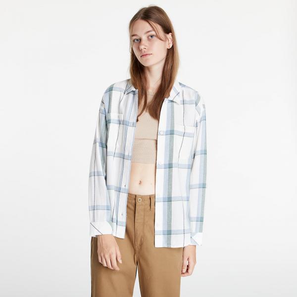 Vans Tori Plaid Long Sleeve Shirt White
