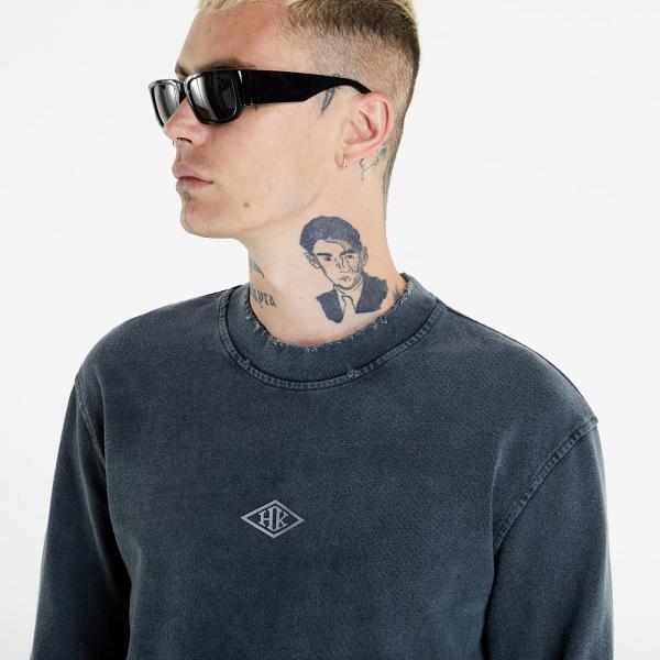 Han Kjøbenhavn Distressed Tee Long Sleeve Diamond Distressed Dark Grey