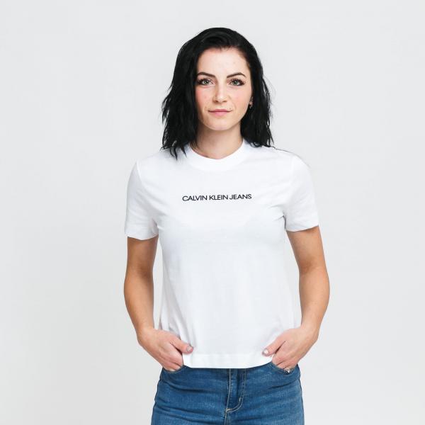 CALVIN KLEIN JEANS Shrunken Institution Tee White