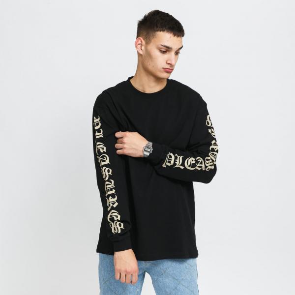 PLEASURES Old E Heavyweight LS Tee Black