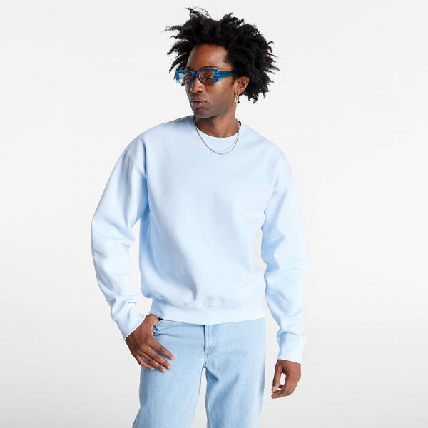 NikeLab Solo Swoosh Men's Fleece Crew Celestine Blue/ White