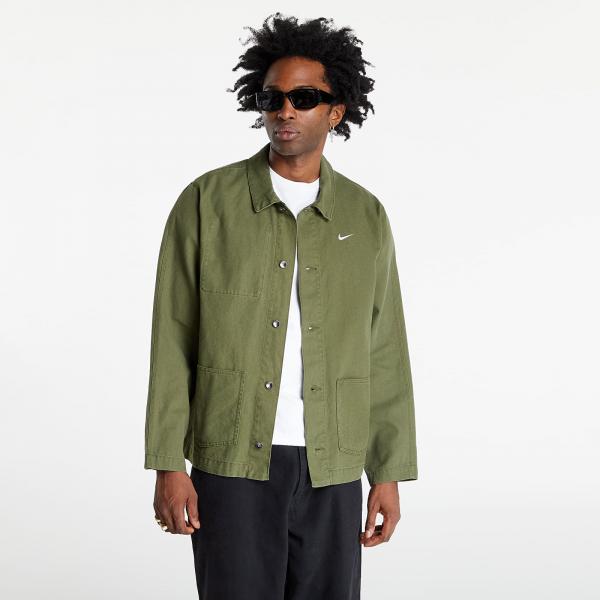 Nike Life Men's Unlined Chore Coat Rough Green/ White