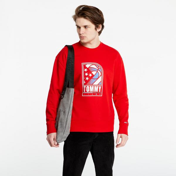 Tommy Jeans Basketball Crew Red