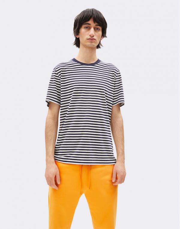 Tričko Armedangels Aadon Stripes night sky-white