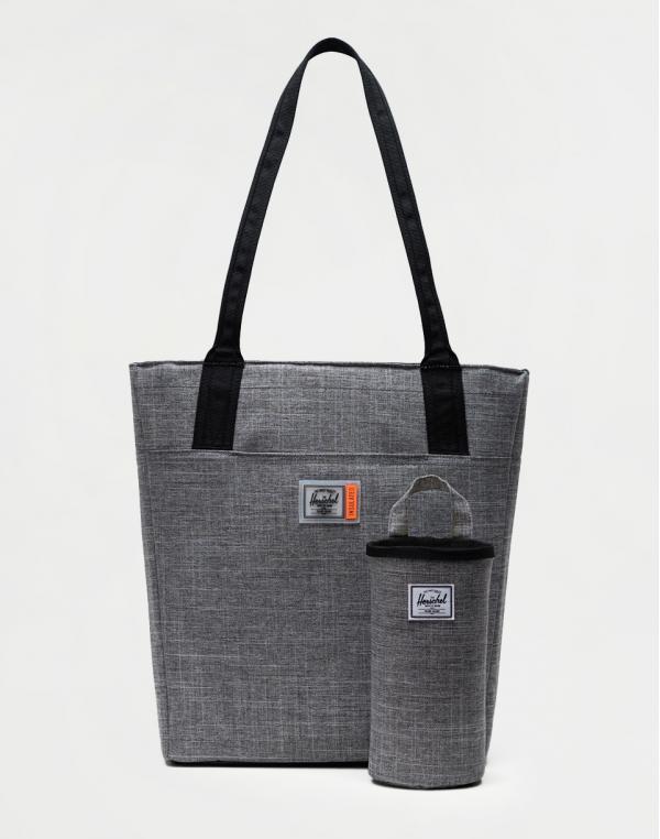 Herschel Supply Alexander Zip Tote Small Insulated Raven Crosshatch