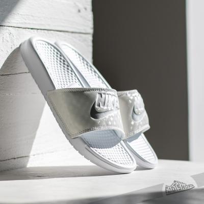 Nike Wmns Benassi Jdi White/ Metallic Silver