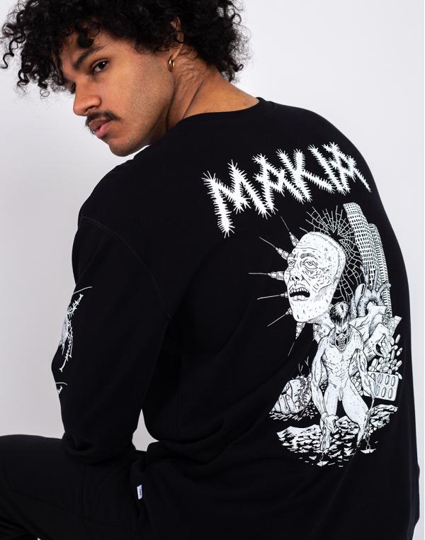 Tričko Makia Bugs Long Sleeve black