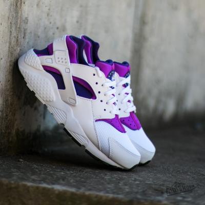 Nike Huarache Run (GS) White/ White- Hyper Violet- Court Purple