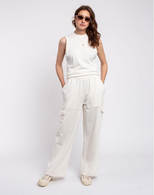 Ninety Percent Finley Organic Cotton Heavy Cargo Pants ECRU M
