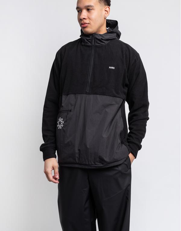 Rains Fleece Hoodie 01 Black M