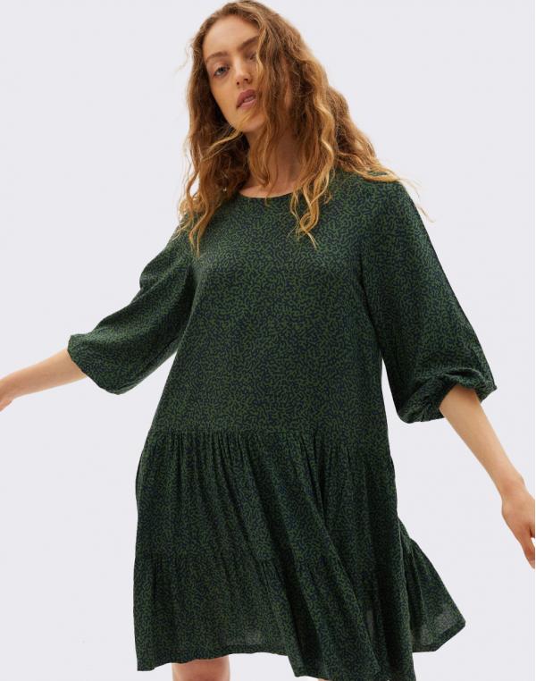 Thinking MU Green Chamaleon Lily Dress GREEN XS