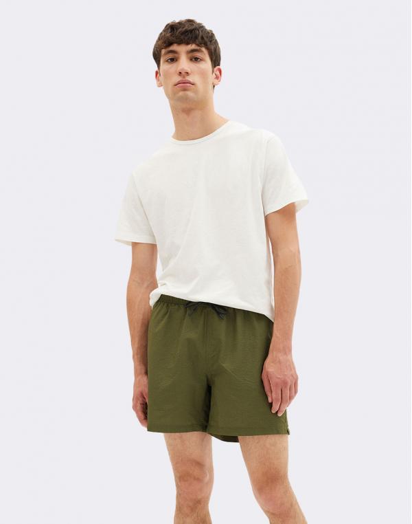 Thinking MU Green Seersucker Limpopo Swimwear OLIVE GREEN S