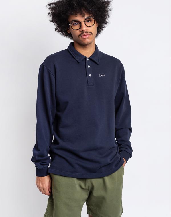 Forét Herb Polo Sweatshirt Navy S