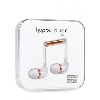 Sluchátka Happy Plugs In-Ear Carrara Marble Rose