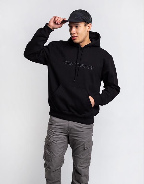 Carhartt WIP Hooded Carhartt Sweat Black / Black S