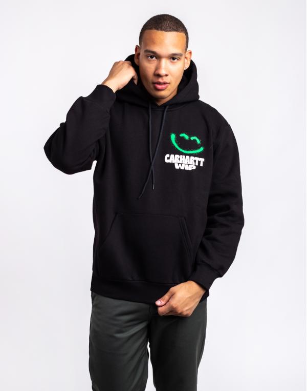 Carhartt WIP Hooded Happy Script Sweat Black S