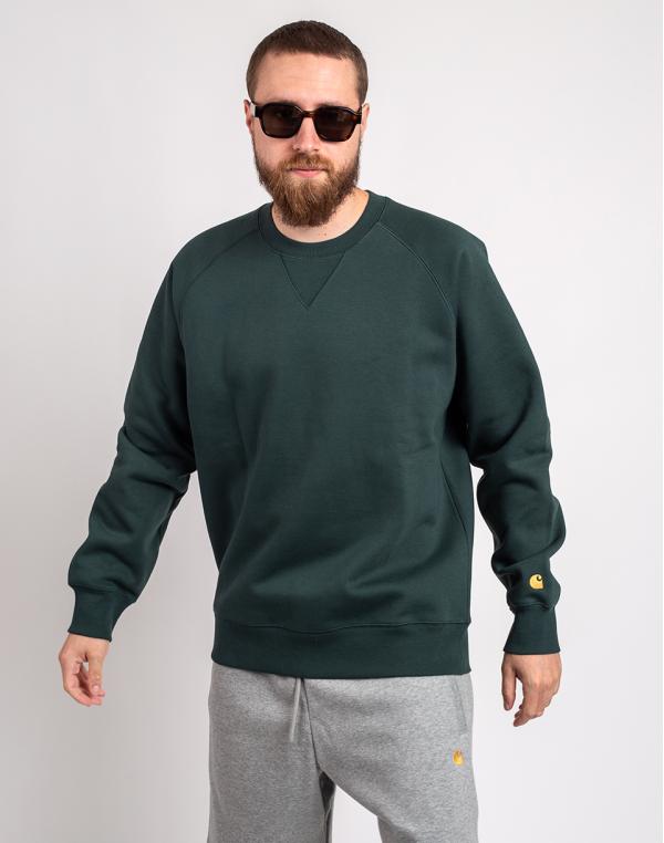 Carhartt WIP Chase Sweat Juniper / Gold S