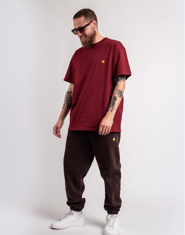 Carhartt WIP Chase Sweat Pant Dark Umber / Gold S