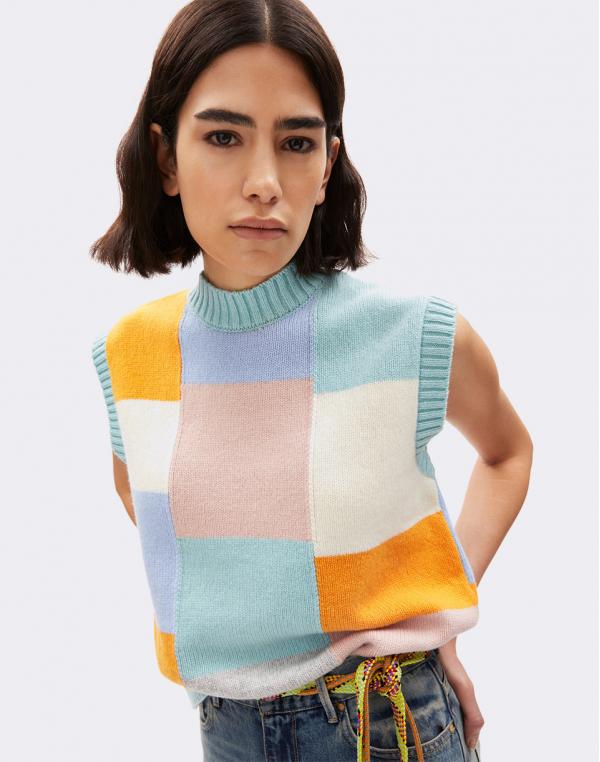 Armedangels Ilgaa Patchwork oatmilk-sunset M