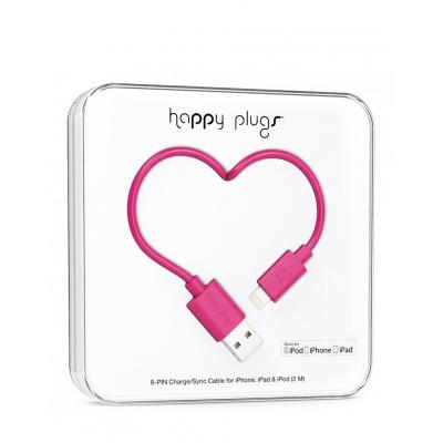 Happy Plugs Lightning to USB Charge/Sync Cable(2.0m) cerise