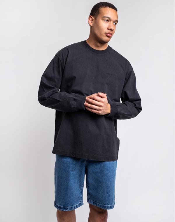 Tričko Carhartt WIP L/S Marfa T-Shirt Black moon wash