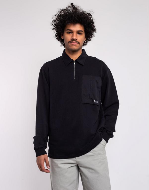 Forét Lawn Half Zip Black/Black S