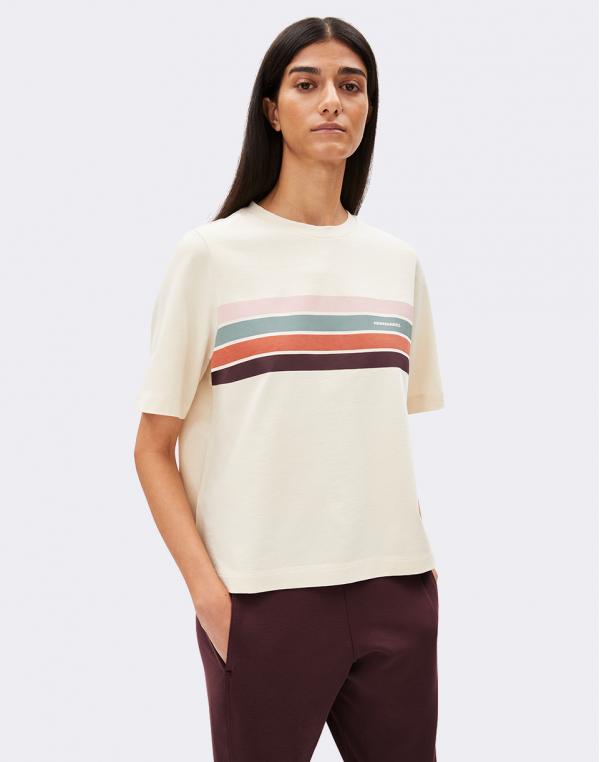 Tričko Armedangels Layaa Multistripe undyed-rose quartz