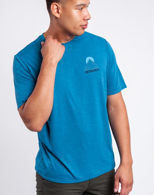 Tričko Patagonia M's Cap Cool Daily Graphic Shirt Slow Going: Wavy Blue X-Dye