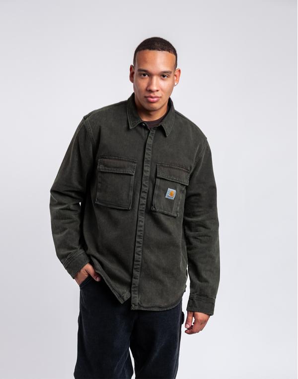 Carhartt WIP Monterey Shirt Jac Dark Cedar worn washed S