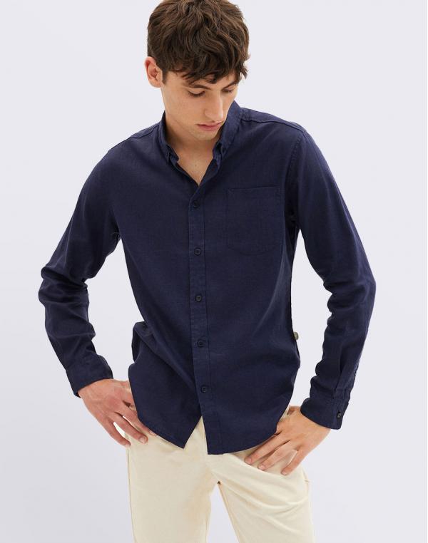 Thinking MU Navy Hemp Ant Shirt NAVY S