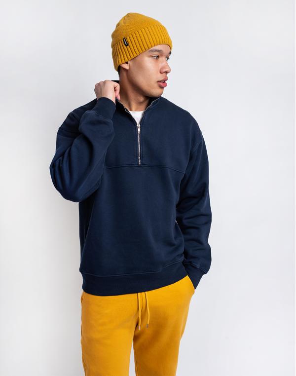 Colorful Standard Organic Quarter Zip Navy Blue M