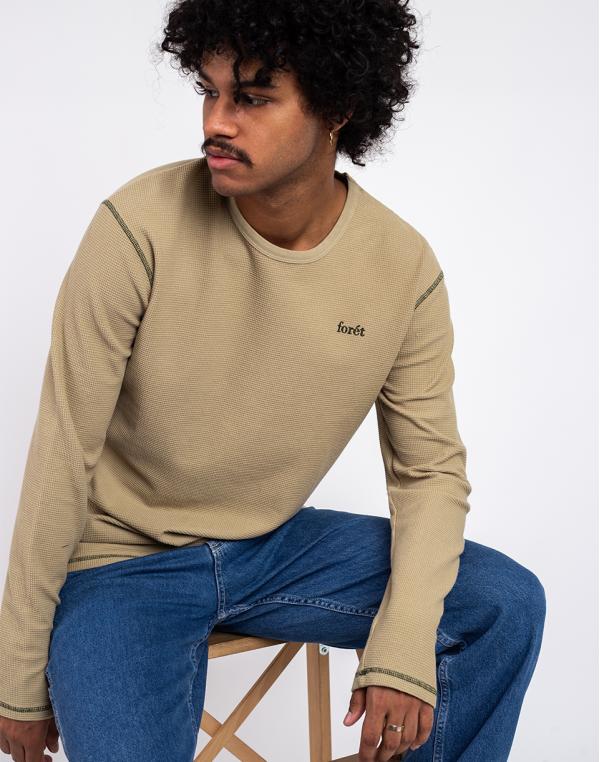 Tričko Forét Rocky Longsleeve KHAKI/DARK GREEN