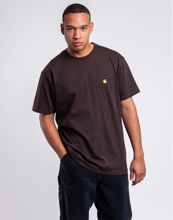 Tričko Carhartt WIP S/S Chase T-Shirt Dark Umber / Gold