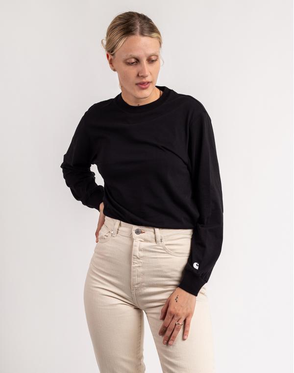 Tričko Carhartt WIP W' L/S Casey T-Shirt Black / Silver