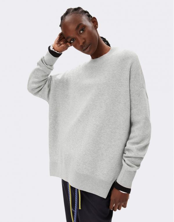Armedangels Yumbaa grey melange-oatmilk XS