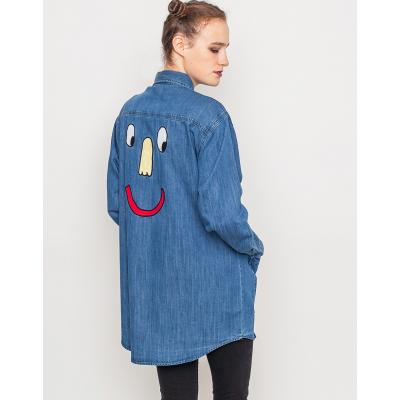 Šaty Lazy Oaf Watch Your Back Denim Shirt WBACSH