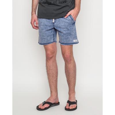 Afends Elastic Denim Short Blue Acid Wash 36